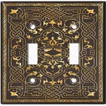 Metal Light Switch Cover Wall Plate Elegant French Victorian Frame Black FRA014. Fixed Price $13.49.