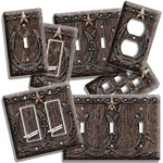 Rustic Western Cowboy Lone Star Lucky Horseshoe Light Switch Outlet Wall Decor. Fixed Price $26.99.