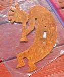 Kokopelli W/ Flute Light Switch Cover Southwest Rustic Metal 10.5 X 8 In Large. Fixed Price $29.99.