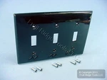 Leviton 80711-E Black 3-GANG Toggle Unbreakable Nylon Standard Wallplate Cover. Fixed Price $5.22.