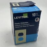 10 Pack Leviton Ivory Standard Wall Plates W/ Premounted Screws M25-86003-IMP Fs. Fixed Price $6.99.