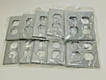 Lot Of 10 Leviton 80716-GY Gray 2 Gang Duplex Nylon Receptacle Wall Plate. Fixed Price $24.75.