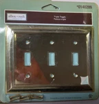 Allen+roth Triple Toggle Wall Plate 0140209 Polished Brass Finish. Fixed Price $9.49.