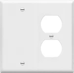 Combination Blank Device Duplex Receptacle Wall Plate Cover 2-GANG White Ul. Fixed Price $11.99.