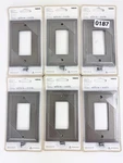 Lot Of 6 Brand New Allen + Roth 3.25"X5IN Single Decorator Plates Nickel. Fixed Price $29.99.