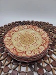 222 Fifth Lyria Saffron Bread/appetizer/ Dessert Plate Set Of 4 Bohemian Style. Fixed Price $25.00.