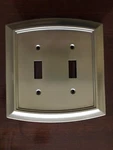 Arched Brainerd Double Toggle Switch Satin Nickel Wall Plate Free Shipping. Fixed Price $6.95.