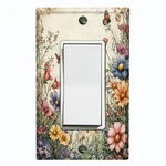 Metal Light Switch Outlet Cover Wall Plate Faded Butterflies Flowers FWR145. Fixed Price $13.49.