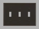 Leviton 3-GANG Toggle Device Switch Wallplate, 80711, Brown. Fixed Price $7.57.