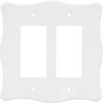 White Nylon Double Decorator Wall Plate. Fixed Price $10.48.