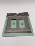 Allen + Roth Double Decorator Wall Plate Satin Nickel Metal Rocker Switch New. Fixed Price $12.49.