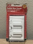 Ace Outlet Box Cover #36269 White Horizontal Mount Duplex All Weather - New. Fixed Price $6.90.
