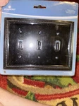 Brainerd Beaded Triple Toggle Switch Decorative Wall Plate-venetian Bronze 64408. Fixed Price $13.99.