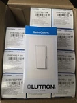 Lot 66 Lutron Dvscfsq-f-sw 1.5A Single Pole 3 Way Fan Light Switch Satin White. Fixed Price $950.00.