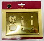 Baldwin 4763-030-CD Solid Brass Double Toggle/single Duplex Outlet New. Fixed Price $15.00.