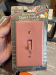Leviton Vintage Deadstock Pink Grounding Quiet Switch With Wallplate. Fixed Price $13.50.