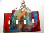 Kokopelli Flute Quadruple Switch Cover Plate By Steel Images Usa 022315D. Fixed Price $20.99.