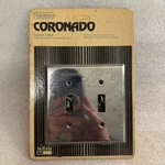 Nutone Hall Mack Coronado Double Switch Plate Hand Polished Chrome HM-1614 Nos. Fixed Price $14.95.