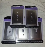 Lot Of 5 Amerelle Switch Wallplate Satin Nickel 1TOGGLE Decor Cast Metal New. Fixed Price $42.00.
