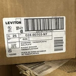 024-80703-NT Leviton 1-GANG Duplex Receptacle Wallplate Light Almond Box Of 25. Fixed Price $49.99.