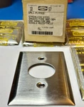 Lot Of Hubbell 57 Stainless Steel 1-GANG Single Receptacle Wall Plates. Fixed Price $21.44.