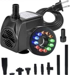 15W 1000L/H Submersible Fountain Water Pump With 12 Colorful Led Lights,. Fixed Price $24.99.