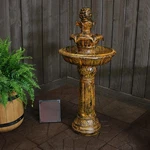 Ornate Elegance Outdoor Solar Fountain With Battery - Rustic By Sunnydaze. Fixed Price $274.67.