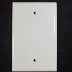 White Blank Wallplate Cover Unbreakable Mid-size 1-GANG Cooper PJ13W (box Of 20). Fixed Price $18.00.