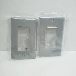 Cooper 1-GANG Gfci Wall Plate Cover Gray Lot Of 2 #5151GY. Fixed Price $8.75.