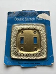 Nos Vtg Kirsch Double Toggle Switch Plate Brass French Scroll Chateau Wall Mount. Fixed Price $22.50.