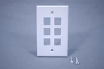 Leviton 40806-BW White 1-GANG Flush Mount Quickport 6-PORT Wallplate Cover. Fixed Price $8.54.