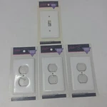 Amertac Style White Ceramic Wall Plate Set Duplex 1 Toggle 3005DW 3005TW 4PC. Fixed Price $23.63.