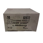 Mulberry 92072 2-GANG Toggle Wallplates Switch Ivory Lexan Box Of 10 New. Fixed Price $49.99.