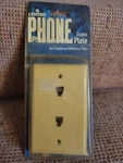 Leviton Phone Duplex Flush Mount Wall Plate Ivory, 831-C0254-I, New Old Stock. Fixed Price $6.99.