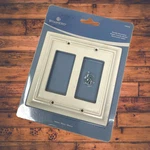Vintage New Brainerd Double Decorator Rocker Wall Switch Plate White Acrylic. Fixed Price $15.07.