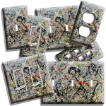 Jackson Pollock Inspired Abstract Light Switch Outlet Wall Plate Room Art Decor. Fixed Price $30.99.