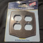 Vintage Mintcraft Solid Brass Double Duplex Wall Plate Oil Rubbed Bronze Finish. Fixed Price $8.00.