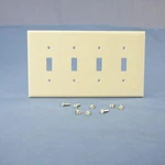 Cooper PJ4LA Light Almond 4-GANG Toggle Switch Unbreakable Mid-size Wallplate. Fixed Price $5.22.