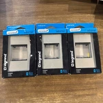 Lot Of 3 - Legrand Adorne Gang Wall Plate Cover AWP1G2TM6 Titanium Finish. Fixed Price $28.00.